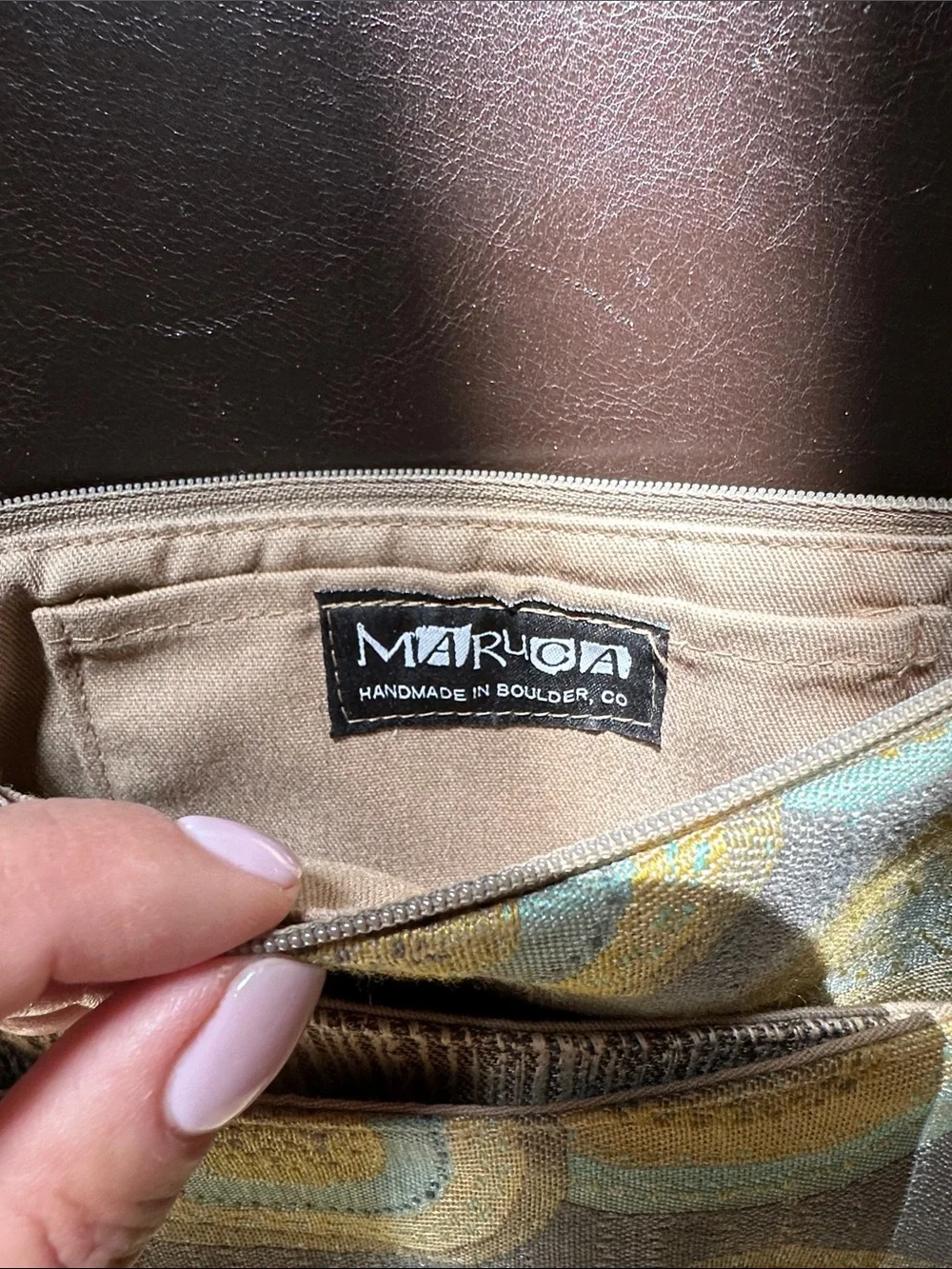 Handmade Women's Crossbody Bag in Teal and Mustard